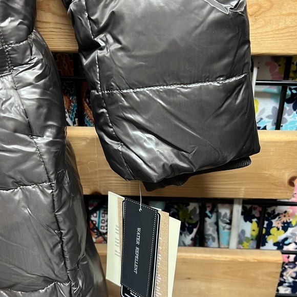 NWT,1 MADISON LUXE Fox-Fur Down Puffer Coat,attached hood removable fur,taupe - Picture 6 of 17